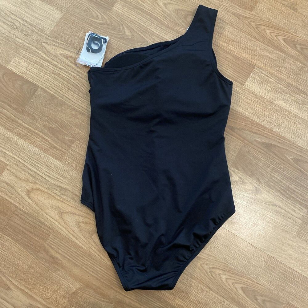 Michael Kors One Shoulder Underwire Shaping Swimsuit Size 12 NWOT $106 - Picture 7 of 8